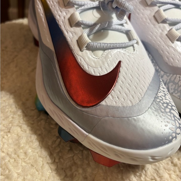 Nike Alpha Huarache Elite 4 Low MCS Baseball Cleats Mens 12 White FQ7724-106 - Picture 5 of 10